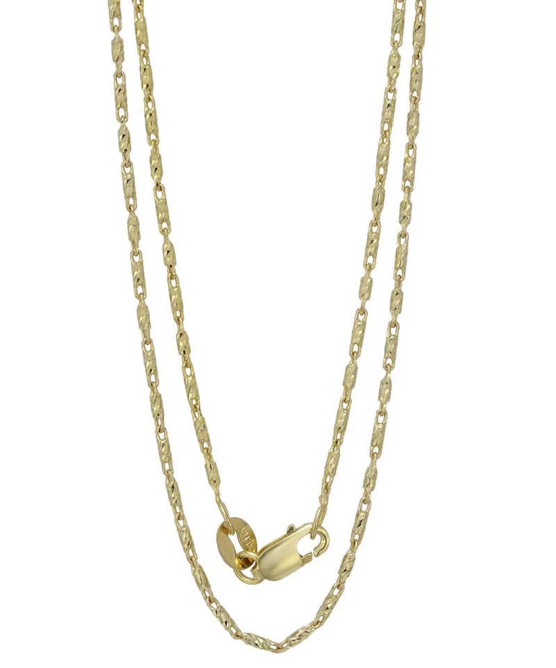 CHAINE BATONS "DIAMOND CUT" 0.9 MM 14K JAUNE 3 CHAINE BATONS "DIAMOND CUT" 0.9 MM 14K JAUNE – Image 3