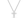 MALO COLLIER PENDENTIF CROIX 10KB DIAMANTS LABORATOIRE 0.30CT