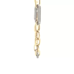 COLLIER "PAPER CLIP" AVEC 3 MAILLONS PAVÉ DE CZ -Mode Bijoux Boutique resizedPt 13b27f9cc9ae10dd133add0570669d7c