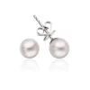 BOUCLES FIXES PERLES AKOYA 6-6.5MM EN OR 14K BLANC