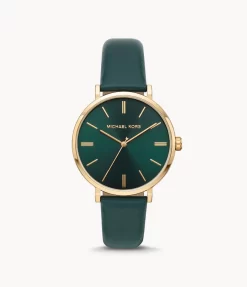 MONTRE MICHAEL KORS CUIR VERT FACE VERT