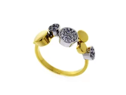 BAGUE CERCLES 2 TONS DIAMANTS