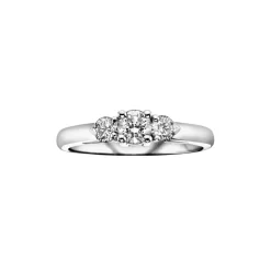 Corona BAGUE TRINITÉ 3 DIAMANTS 14K BLANC