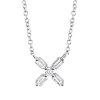 COLLIER "X" AVEC DIAMANTS BAGUETTE