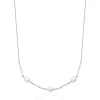 COLLIER STEELX DE PERLES D'EAU DOUCE BLANCHES