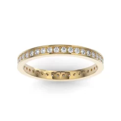 MALO JONC EMPILABLE 3/4 ÉTERNITÉ 33 CZ OR 10K JAUNE