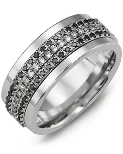 JONC COBALT & BLANC À DIAMANTS NOIRS & INCOLORES -Mode Bijoux Boutique resizedPt 4b0a59ddf11c58e7446c9df0da541a84 1