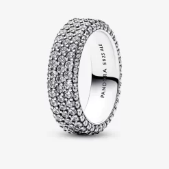 Pandora BAGUE EN PAVÉ À TROIS RANGS ARG CZ