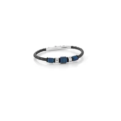 BRACELET S.STEEL BLEU-IP BILLES MIX