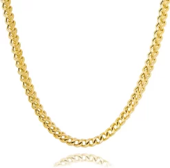 CHAINE FRANCO SEMI VIDE 4.6 MM 10K JAUNE