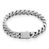 BRACELET STEELX GOURMETTE 6MM FERMOIR OVALE CZ