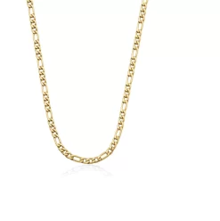 CHAINE FIGARO ACIER PL JAUNE 4.5MM 24"