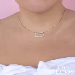 COLLIER "PAPER CLIP" PAVÉ DE DIAMANTS -Mode Bijoux Boutique resizedPt 6f5d6a59e9b2dc01647bad2112d90010