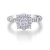 Corona BAGUE DIAMANT COUSSIN CANADIEN 0.73CT ET 62 DIAMANTS EN OR 18K PALLADIUM