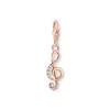 Thomas Sabo PENDENTIF CHARM CLÉ DE MUSIQUE OR ROSE