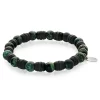 BRACELET DE PERLES DE JADE EN FIBRE ET CARBONE