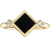 Corona BAGUE ONYX PRINCESSE ET DIAMANTS CANADIEN