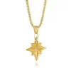 COLLIER ET PENDENTIF SS PL JAUNE ÉTOILE DU NORD