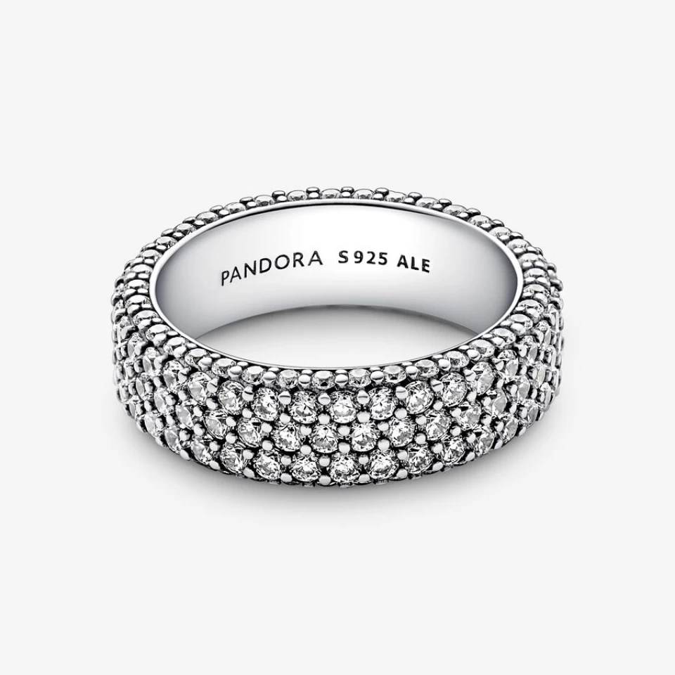 Pandora BAGUE EN PAVÉ À TROIS RANGS ARG CZ 8 Pandora BAGUE EN PAVÉ À TROIS RANGS ARG CZ – Image 8