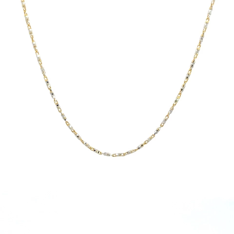 BRACELET MAILLE ANANAS 1.2 MM 10K 2 TONS 2 BRACELET MAILLE ANANAS 1.2 MM 10K 2 TONS – Image 2