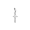 Thomas Sabo PENDENTIF CHARM LETTRE T AVEC PIERRES BLANCHES ARGENT