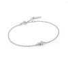Ania Haie BRACELET BILLE ET CZ COLLET ARG PL RHODIUM AJUSTABLE