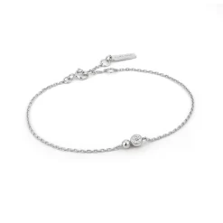 Ania Haie BRACELET BILLE ET CZ COLLET ARG PL RHODIUM AJUSTABLE