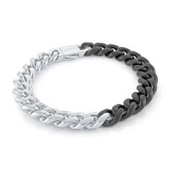 BRACELET 10MM ACIER 2TONS PLAQUÉ NOIR GOURMETTE -Mode Bijoux Boutique resizedPt a4cfff2f82da85e81bb59f671dc8bb1d 1