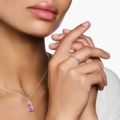 Thomas Sabo JONC SEMI-ÉTERNITÉ ARGENT CZ TAILLE PRINCESSE ROSE -Mode Bijoux Boutique resizedPt b3f2a6b3e119aaa5a1326802e7b49403