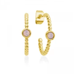 BOUCLES D'OREILLES STEELX ACIER PLAQUÉ OR JAUNE OPALE