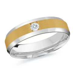 MALO JONC SATIN 1D=0.08CT I1 GH 10K 2 TONS