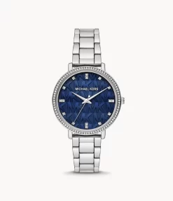 MONTRE MICHAEL KORS ACIER FACE BLEU