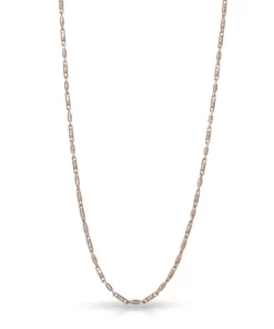 CHAINE BATONS "DIAMOND CUT" 0.9 MM 14K ROSE