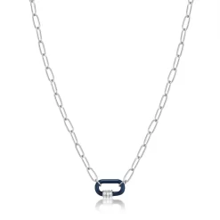 Ania Haie COLLIER ARGENTÉ MOUSQUETON MARINE