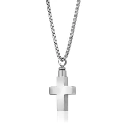 COLLIER CENDRE CROIX BRILLANTE