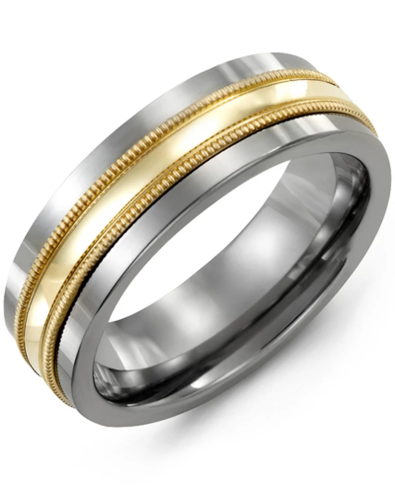 JONC COBALT & OR JAUNE 7MM 2 JONC COBALT & OR JAUNE 7MM – Image 2