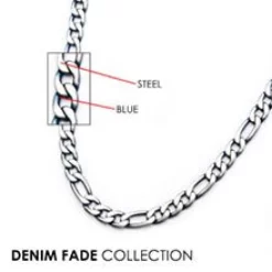 CHAÎNE FIGARO 6.5MM ACIER ET IP BLEU 24" -Mode Bijoux Boutique resizedPt d33c10c1a53c1e860a631c00f02d748a