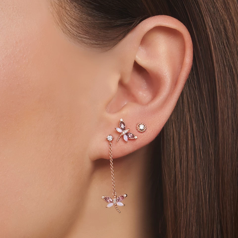 Thomas Sabo CLOU D'OREILLE UNIQUE LIBELLULE AVEC PIERRES PL OR ROSE 6 Thomas Sabo CLOU D'OREILLE UNIQUE LIBELLULE AVEC PIERRES PL OR ROSE – Image 6