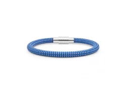 BRACELET NYLON BLEU/BLANC 6MM