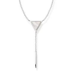 Thomas Sabo COLLIER EN "Y" TRIANGLE NACRE DE PERLE