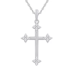 PENDENTIF CROIX VINTAGE À DIAMANTS