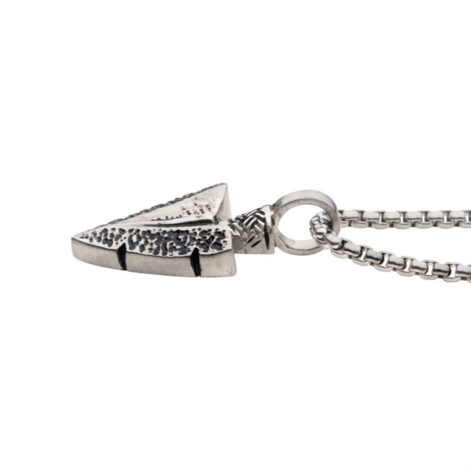 CHAÎNE ET PENDANT TÊTE DE FLÈCHE ACIER ANTIQUE 22" 6 CHAÎNE ET PENDANT TÊTE DE FLÈCHE ACIER ANTIQUE 22" – Image 6