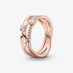 Pandora BAGUE TRIPLE BANDE SCINTILLANTE