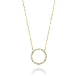 COLLIER CERCLE AJOURÉ DIAMANTS