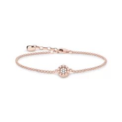 Thomas Sabo BRACELET PAVE CLASSIQUE PLAQUE OR ROSE